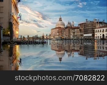 Basilica in Venice at the sunset, Italy