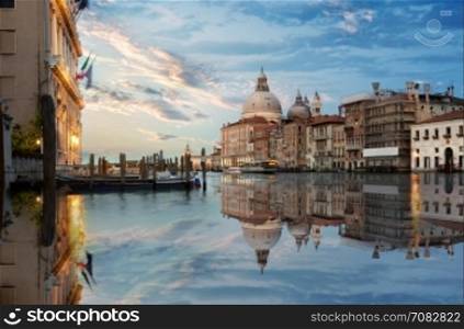 Basilica in Venice at the sunset, Italy