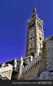 Basilica Notre Dame of the Guard Marseille known as the Good Mother, it completely dominates the city