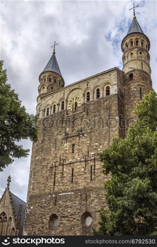 Basilica of Our Lady in Maastricht in the southeast of the Netherlands. The Basilica is a Romanesque church in the historic center of Maastricht, dedicated to Our Lady of the Assumption. Maastricht is an industrial city and capital of the province of Limburg. It is situated on both sides of the River Maas near the Belgian and German borders.