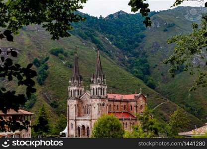 Basilica of Santa Maria, Covadonga, Asturias, Spain. Basilica of Covadonga