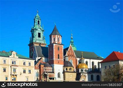Basilica of St. Stanislaw and Vaclav or Wawel Cathedral in Krakow, Poland