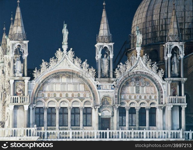 Basilica san marco at night