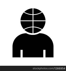 basket ball minded icon white background vector illustration