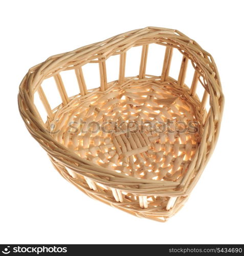 Basket in form of shape isolated on white background