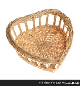 Basket in form of shape isolated on white background