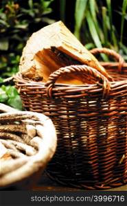 Basket of logs