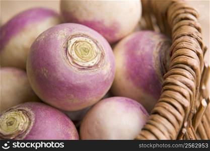 Basket of turnips