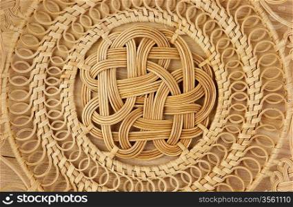 Basket wicker is handmade background