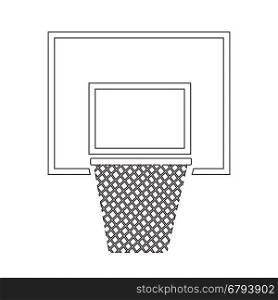 Basketball backboard net icon illustration design