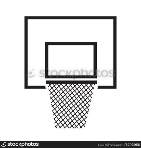 Basketball backboard net icon illustration design