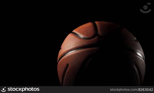 Basketball ball background. Illustration Generative AI 