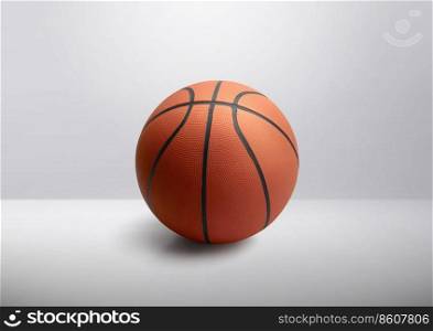 Basketball balls for sports and games in room studio