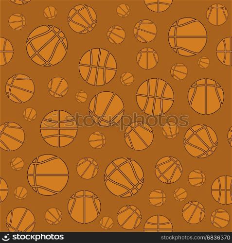 Basketball Creative Grunge Logo Design Isolated on White Background.. Basketball Creative Logo Seamless Pattern