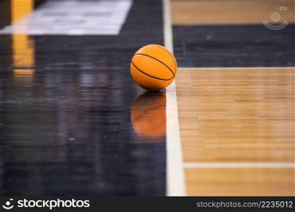 basketball game focus on ball