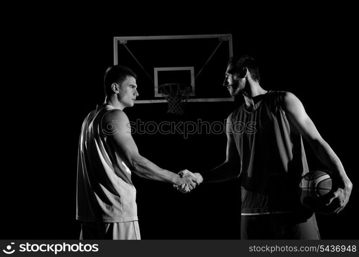 basketball game sport player in action isolated on black background