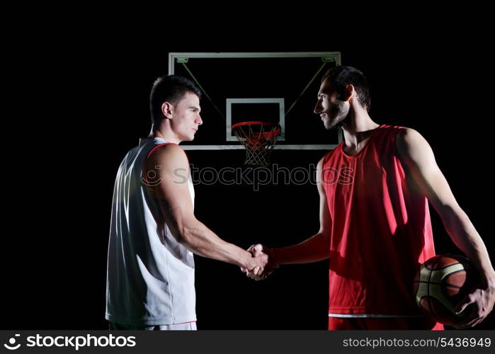 basketball game sport player in action isolated on black background