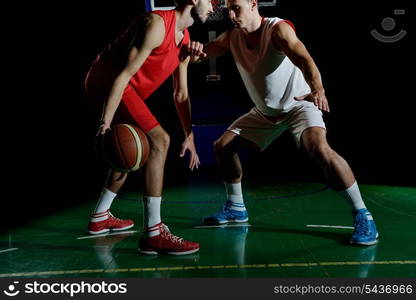 basketball game sport player in action isolated on black background