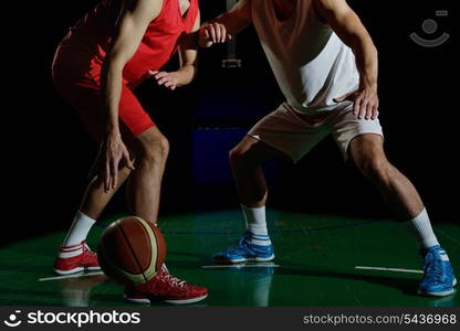 basketball game sport player in action isolated on black background