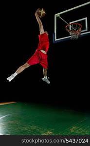 basketball game sport player in action isolated on black background