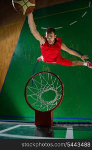 basketball game sport player in action isolated on black background