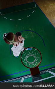 basketball game sport player in action isolated on black background