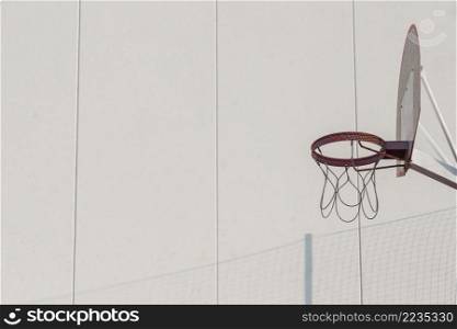 basketball hoop against wall