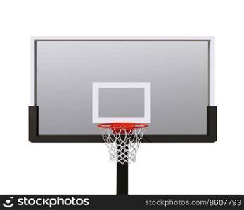 Basketball hoop on white background.3d render