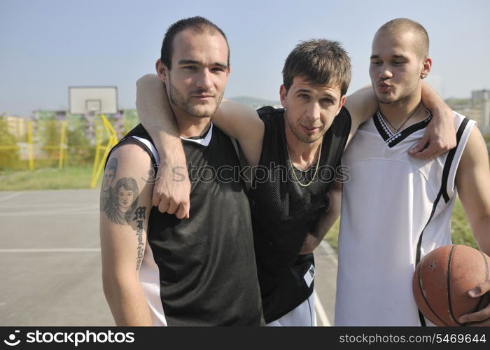 basketball player have foot trauma strech and injury at outdoor streetbal court