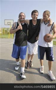 basketball player have foot trauma strech and injury at outdoor streetbal court