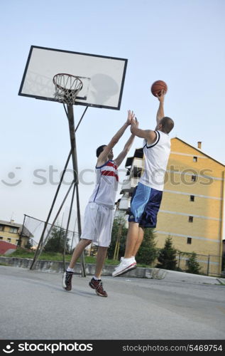 basketball player practicing and posing for basketball and sports athlete concept