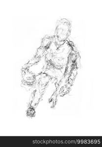 basketball player sketch