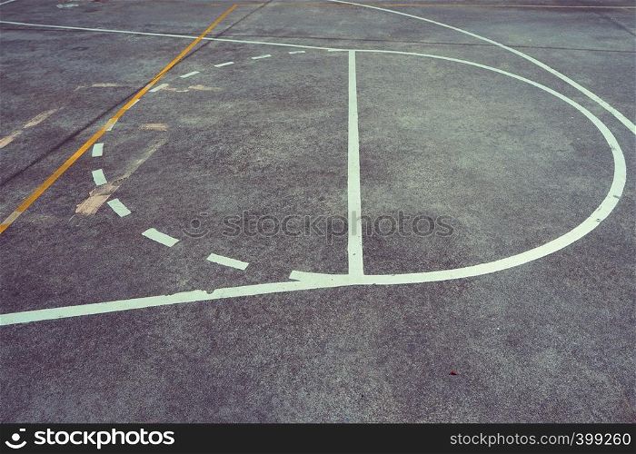basketball sport court in the street