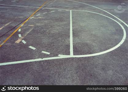 basketball sport court in the street