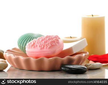 bath items , close up shot