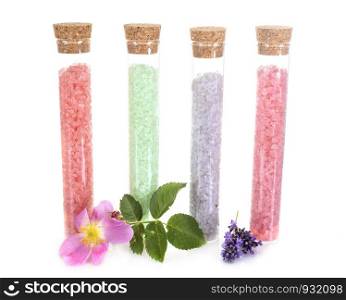 bath salts in front of white background