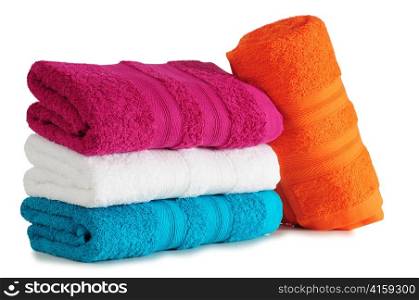 Bath towels isolated