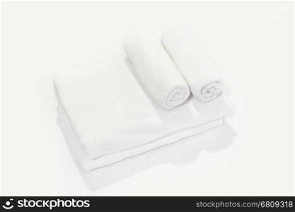 bath towels on white background