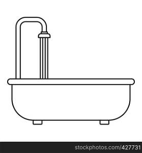 Bathroom icon. Outline illustration of bathroom vector icon for web. Bathroom icon, outline style