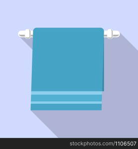 Bathroom towel icon. Flat illustration of bathroom towel vector icon for web design. Bathroom towel icon, flat style