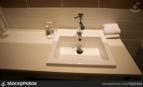 Bathroom With Washing Basin Home Hotel Related. Bathroom With Washing Basin House or Hotel Room Related