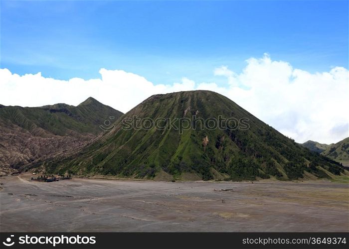 Batok Volcano at Bromo Mountain Region National Park East Java Indonesia