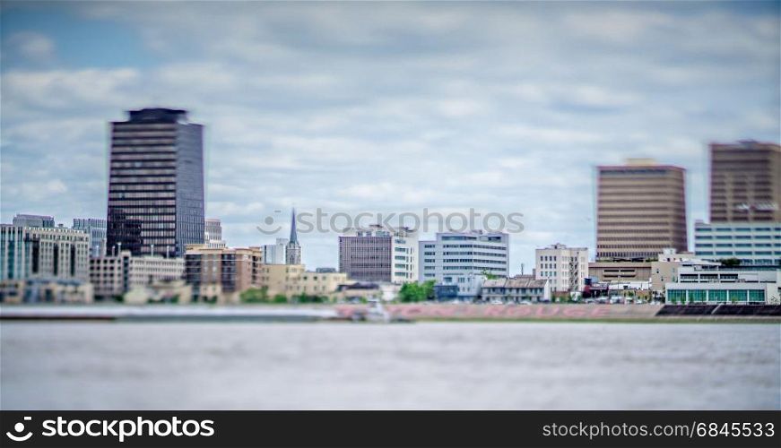 Baton Rouge Louisiana city skyline and surrounding views