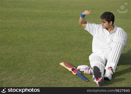 Batsman relaxing