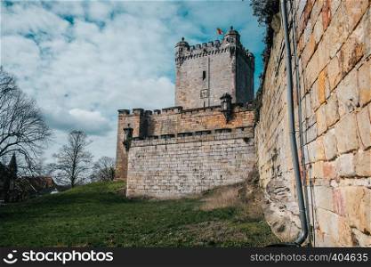 Batterieturm tower in the fortified wall of Bentheim castle, Germany, Lower Saxonia