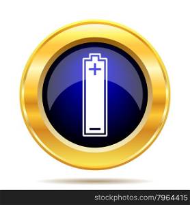 Battery icon. Internet button on white background.