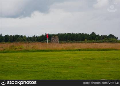 Battlefield of Culloden memorial cairn