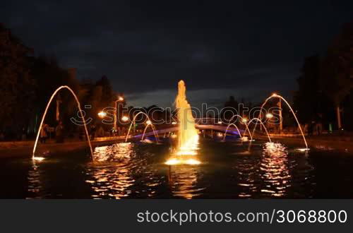 Batumi night fountain