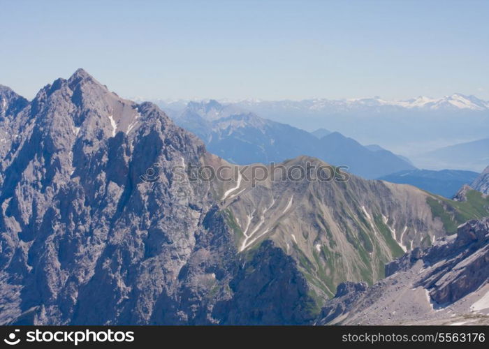 Bavarian Alps. View from Zugspitze