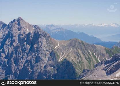 Bavarian Alps. View from Zugspitze